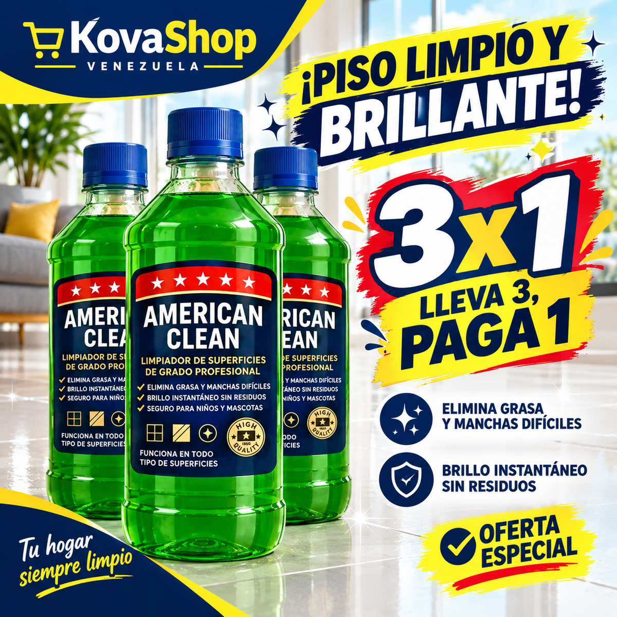 American Clean: Limpiador de Superficies Profesional