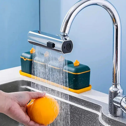Adaptador de Grifo 4 en 1 Giratorio 360° – Cabezal Flexible para Fregadero