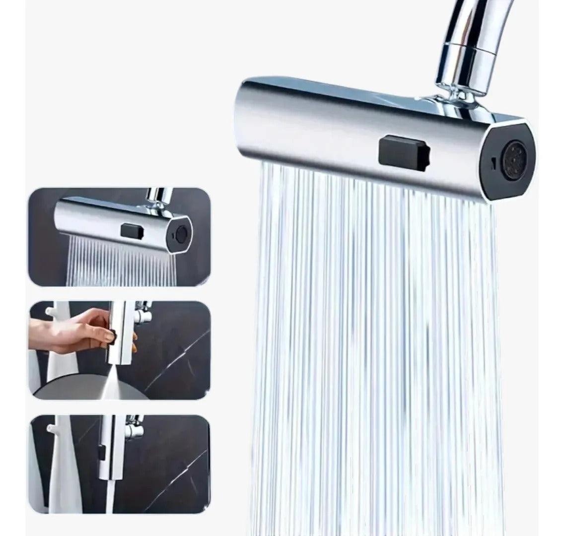 Adaptador de Grifo 4 en 1 Giratorio 360° – Cabezal Flexible para Fregadero