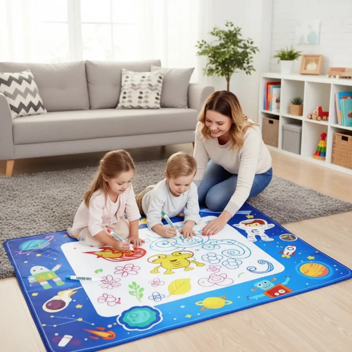 Alfombra Mágica de Dibujo con Agua – Pizarra Educativa Gigante 100% Sin Manchas